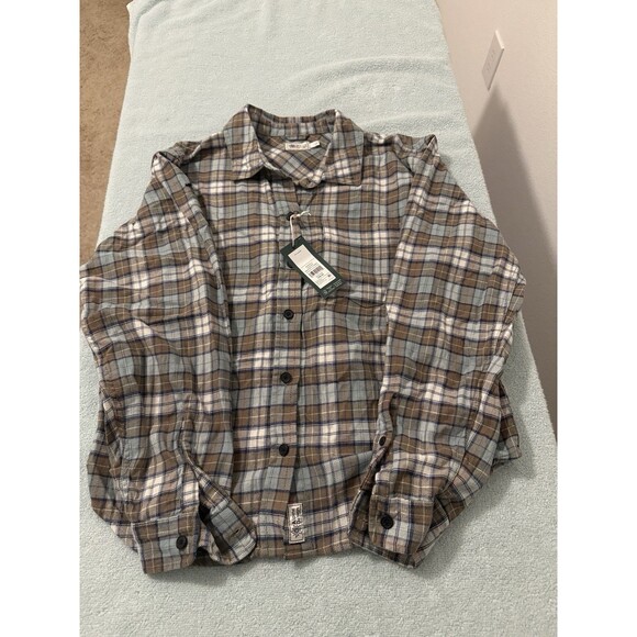 Alpine Design Tops - Alpine Design Wadi Hike Flannel Shirt Womens S Brown Plaid Button Up NWT Outdoor
